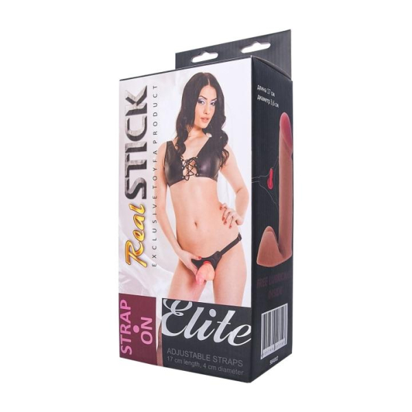 Нежный страпон с мошонкой "RealStick" Elite - Фотография №7