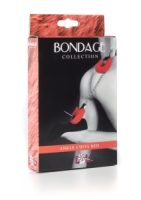 Наручники сочно-красные с мехом на длинной цепочке "Bondage" - Фотография №4