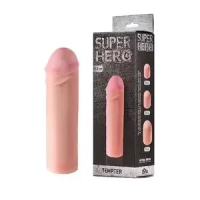 Насадка на член с 3 удлинителями "SuperHero" Tempter из неоскина - Фотография №3