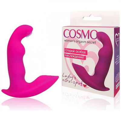 Вибратор "Cosmo" фиолетовый, силикон, для точки G и клитора Интим Хаус