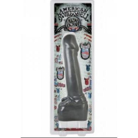 Фаллоимитатор "BombShell" Atom Bomb серый гигант с мошонкой Интим Хаус