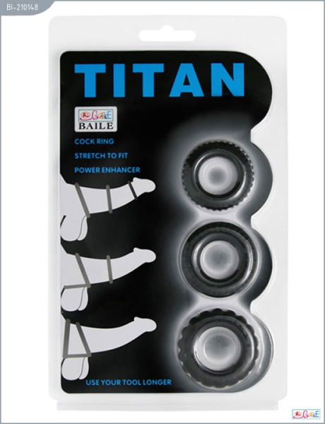 Набор колец "Titan" чёрный - Фотография №1