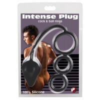 Анальная пробка с кольцами для эрекции "Intense Plug" - Фотография №3