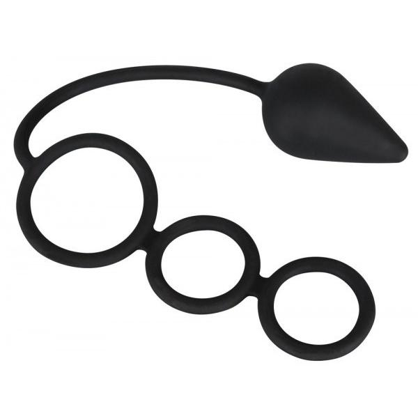 Анальная пробка с кольцами для эрекции "Intense Plug" - Фотография №2