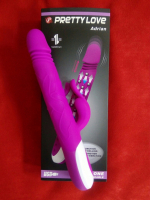 Вибратор с поступательным движением и клиторальным стимулятором "Pretty Love" Adrian - Фотография №1