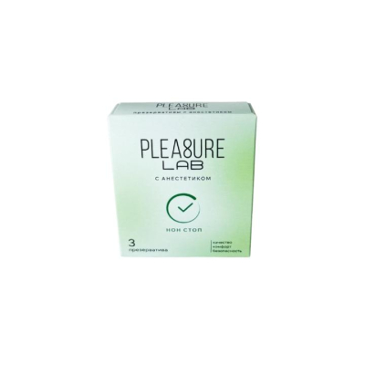 Презервативы "Pleasure Lab" продлевающие с анастетиком 3 шт Интим Хаус