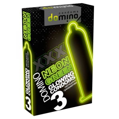 Светящиеся презервативы "Domino" Neon Green Интим Хаус
