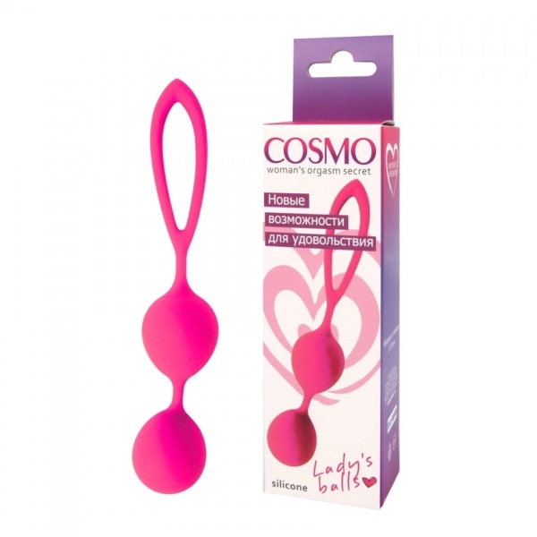 Вагинальные шарики "Cosmo" двойные розовые - Фотография №1