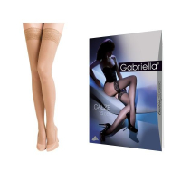Чулки "Gabriella" Calze телесные с кружевной резинкой на силиконе 15 DEN размер 1/2-40-44 - Фотография №2