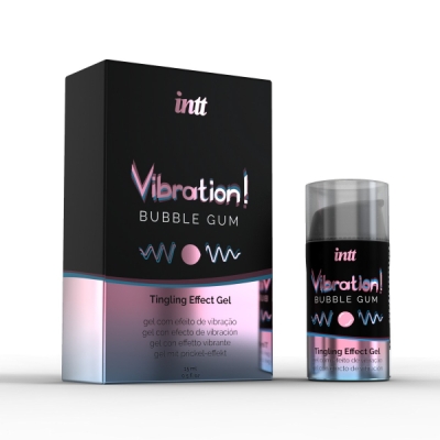 Гель жидкий вибратор "Intt" Bubble gum с тингл эффектом Интим Хаус