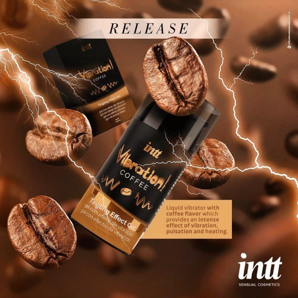 Гель жидкий вибратор "Intt vibration coffee" с согревающим эффектом - Фотография №4