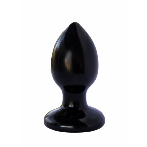 Каплевидная анальная пробка средней жесткости с круглым огрничителем - Фотография №1