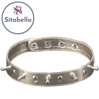 Ошейник "Sitabella" золотистый с шипами - Фотография №2