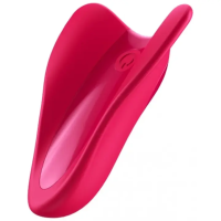 Дизайнерский вибратор красный изогнутый "Satysfter" High Fly - Фотография №2