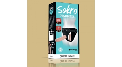 Страпон с двумя реалистичными насадками "Sokro" Double Impact Интим Хаус