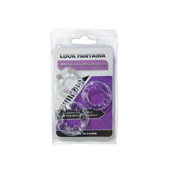 Набор эрекционных колец "Lock Fantasia" с шариками 3 шт - Фотография №1