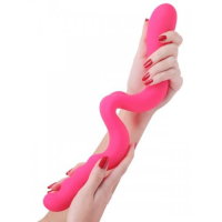 Фаллоимитатор два конца розовый изогнутый Интим Хаус