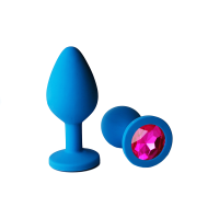 Пробка "Ювелир" силиконовая с розовым кристаллом S - Фотография №1