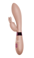 Вибратор с клиторальным стимулятором Кроликом "InDeep" Yonce бежевый Интим Хаус