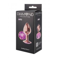 Пробка красное золото с сиреневым кристаллом "Diamond" Интим Хаус