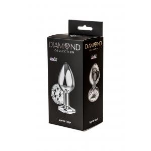 Пробка "Diamond" серебряная с прозрачным кристаллом Интим Хаус