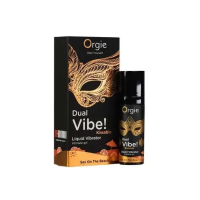 Гель жидкая вибрация со вкусом пина колада "Orgie" Dual Vibe Kissable 15 мл Интим Хаус