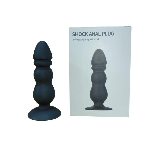 Пробка черная с вибрацией на присоске с радиоуправленем "Shockanal" - Фотография №1