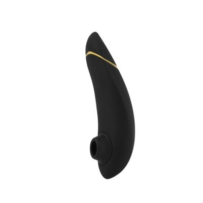 Вибратор вакуумный для клитора "Womanizer" Premium черно-золотой Интим Хаус