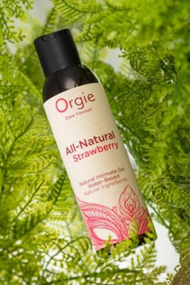 Клубничная смазка большой флакон "Orgie" All natural 150 мл Интим Хаус