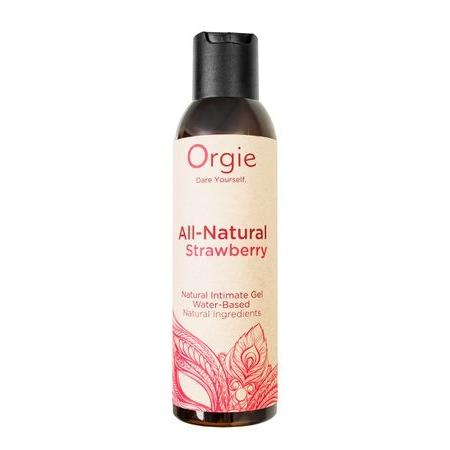 Клубничная смазка большой флакон "Orgie" All natural 150 мл - Фотография №4
