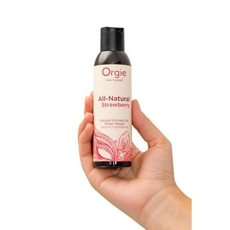 Клубничная смазка большой флакон "Orgie" All natural 150 мл - Фотография №5