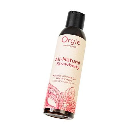 Клубничная смазка большой флакон "Orgie" All natural 150 мл - Фотография №6
