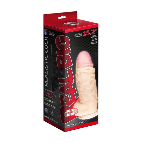Вибратор гигант "Real Big" на присоске 33.5 см диаметр 10.7 см - Фотография №1