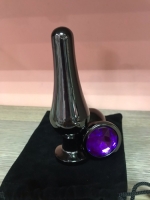 Пробка "Ювелир" танго металл с сиреневым кристаллом М - Фотография №2