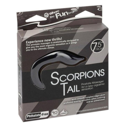 Тончайший анальный вибратор Хвост Скорпиона "Scorpions" черный Интим Хаус