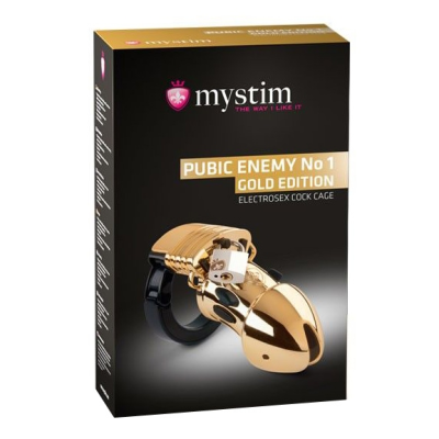 Пояс верности Mystim Pubic Enemy No1 Gold Edition с миостимуляцией Интим Хаус