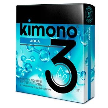 Презервативы "Kimono" Aqua ультратонкие 3 штуки Интим Хаус