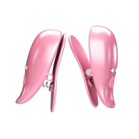 Зажимы на соски с вибрацией "Pretty Love" Leaf розовый перламутр - Фотография №2