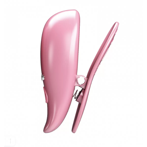 Зажимы на соски с вибрацией "Pretty Love" Leaf розовый перламутр - Фотография №5