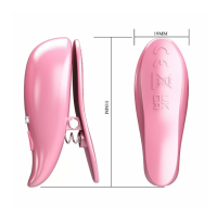 Зажимы на соски с вибрацией "Pretty Love" Leaf розовый перламутр - Фотография №8