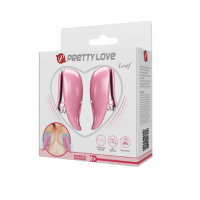 Зажимы на соски с вибрацией "Pretty Love" Leaf розовый перламутр - Фотография №9