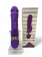 Вибратор с клиторальным зайчиком "Наездница" фиолетовый Интим Хаус