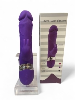 Вибратор с клиторальным зайчиком "Наездница" фиолетовый - Фотография №1