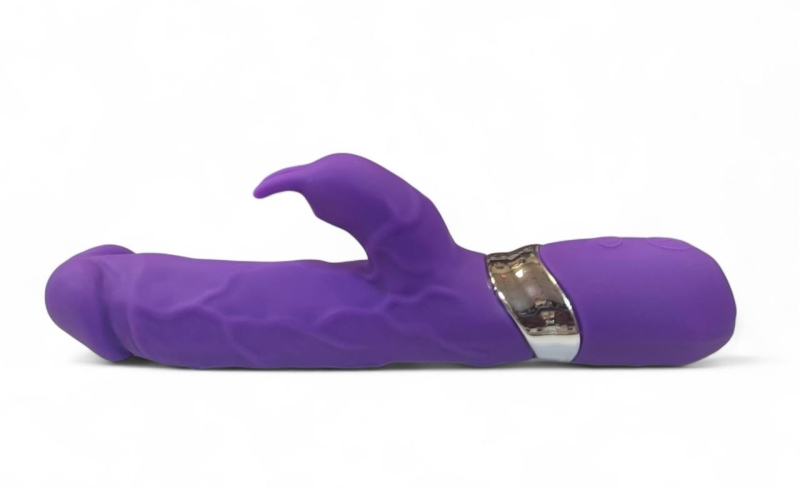 Вибратор с клиторальным зайчиком "Наездница" фиолетовый - Фотография №3