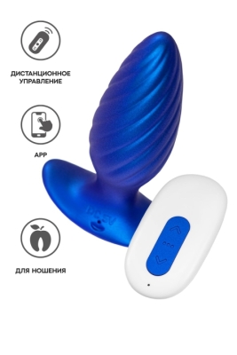 Пробка синяя с управлением через приложение "L'Eroina" APP CLOSS Интим Хаус