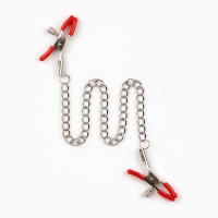 Зажимы для сосков "Красный зубки" с красными силиконовыми наконечниками Интим Хаус