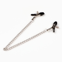 Зажимы для сосков "БДСМ" с черными силиконовыми наконечниками - Фотография №3