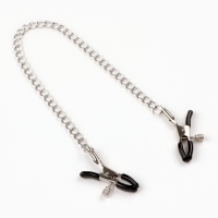 Зажимы для сосков "БДСМ" с черными силиконовыми наконечниками - Фотография №4