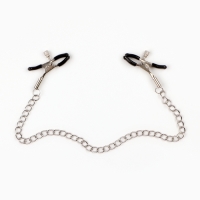 Зажимы для сосков "БДСМ" с черными силиконовыми наконечниками - Фотография №1