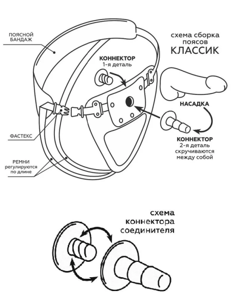 Насадка для страпона с коннектором - Фотография №3